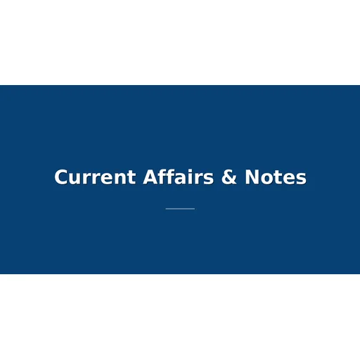 Current Affairs