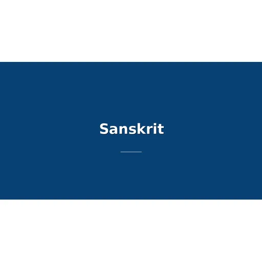 Sanskrit