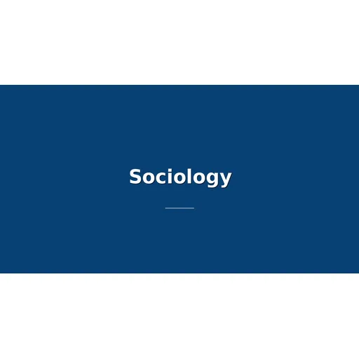 Sociology