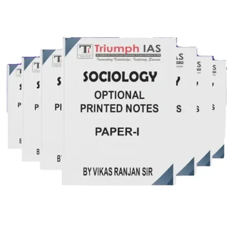 Vikash Ranjan Sociology Printed Notes 2025–26 (UPSC Optional, Triumph IAS, English Medium, 7 Booklets)