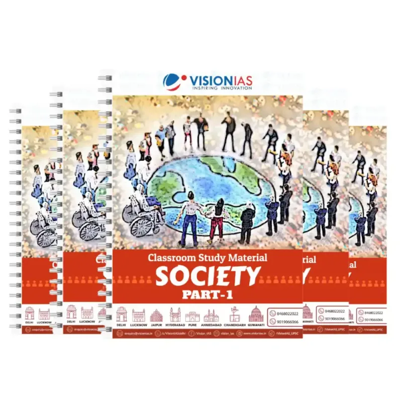Vision IAS Society Notes English GS 2025 – 2026 Printed Booklets Set of 2