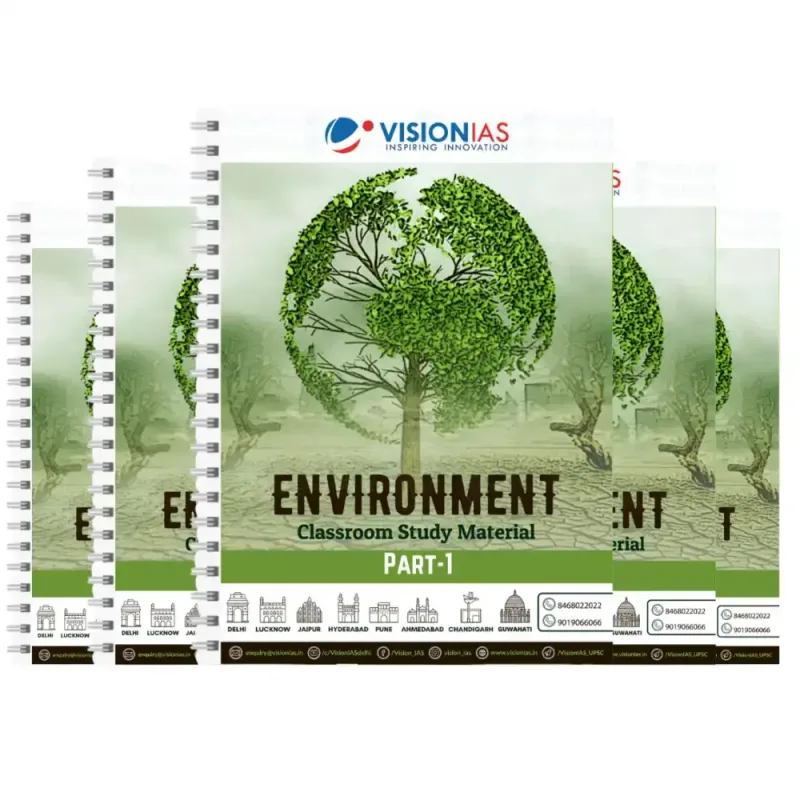 Vision IAS Environment Notes – English GS 2025-2026 Printed Booklets Set of 3