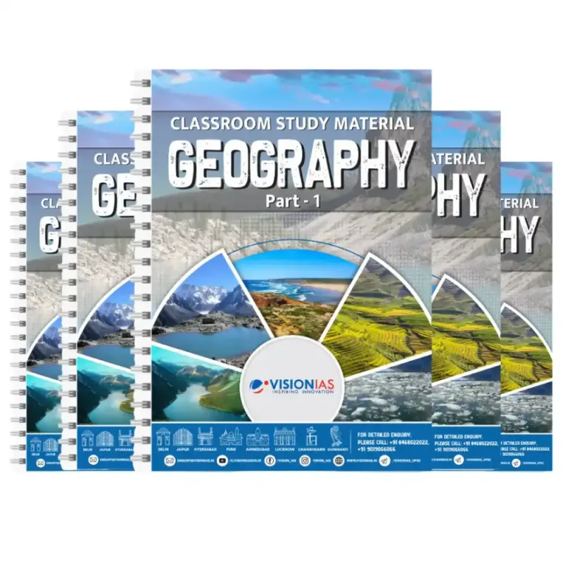 Vision IAS Geography Notes Booklets 2025-2026 English GS Set of 5