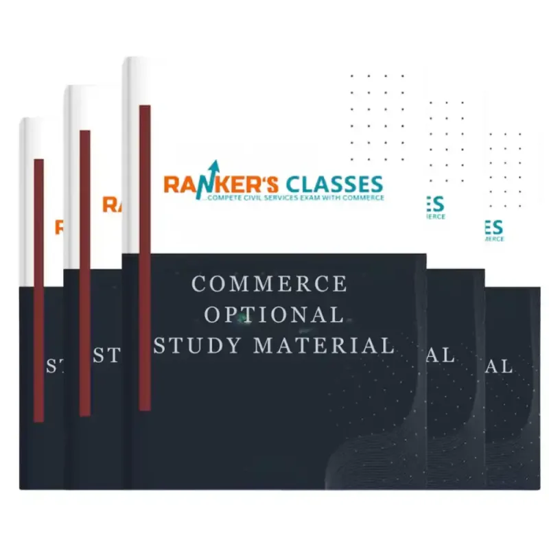 Ranker Commerce Hindi UPSC CSE Optional Notes 2025-26 Printed Booklets Set of 8