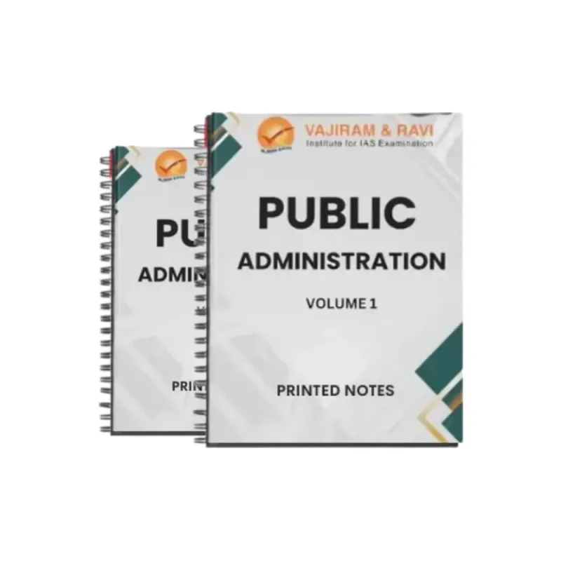 Vajiram Public Administration Notes 2025-26 Printed Booklets Set of 3