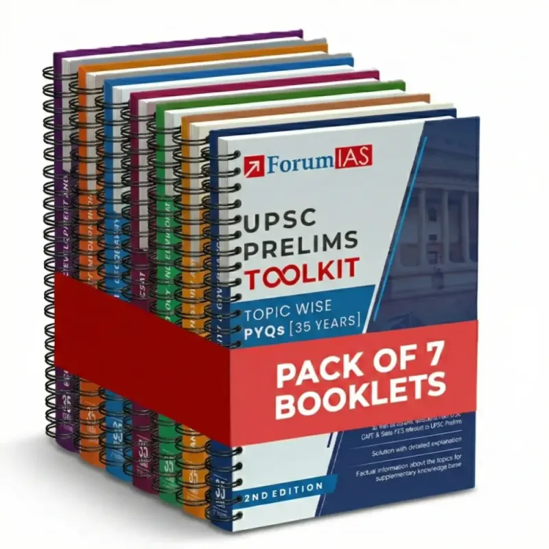 Forum IAS UPSC Prelims Toolkit: Topic Wise PYQ (1992-2025) – Ultimate Pack of 7 Booklets (2nd Edition)
