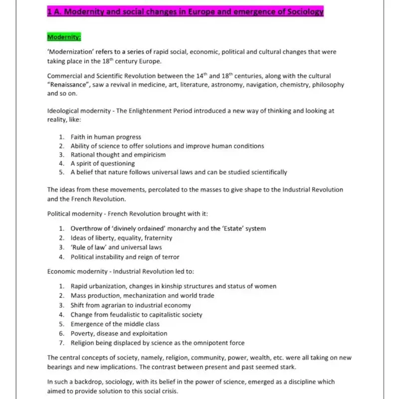 Neha Bhosle Sociology Notes 2025-26 | UPSC Study Material | IAS Prep — preview 3