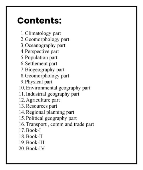 Guidance IAS Geography Contents